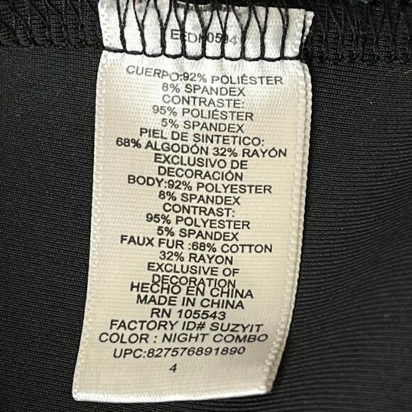 Elie Tahari Mixed Media Fit & Flare Dress Black Size 4 - Picture 15 of 16